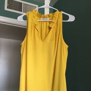 Rose & olive yellow blouse